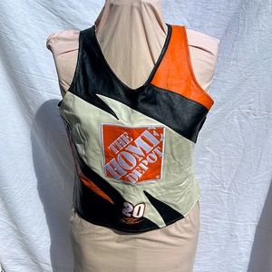 Vintage Tony Stewart Nascar Leather Vest The Home Depot XXL
